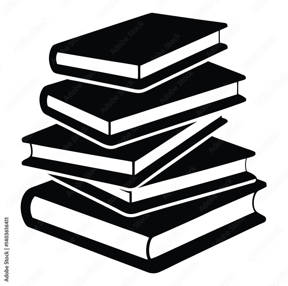 Stack of Books Vector Illustration, Education Literature Graphic Stack of Books Vector Illustration, Education Literature Graphic