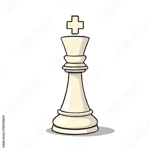 Iconic, White Chess Piece