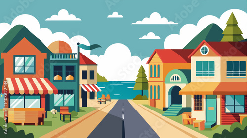 The charming main street of this coastal town is lined with quaint shops and cozy cafes drawing in visitors from far and wide with its laidback coastal vibe.