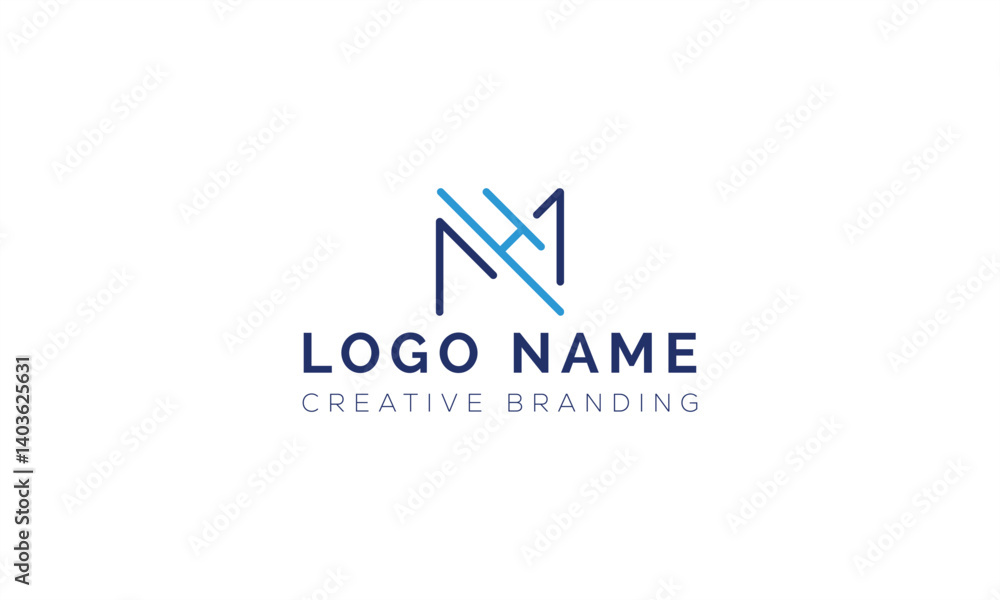 Minimalist HM Logo for Branding and Identity. Minimalist HM Logo for Branding and Identity.