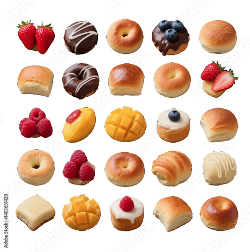 sweets bread Bakery Dessert Food Chocolate Fruit Matcha