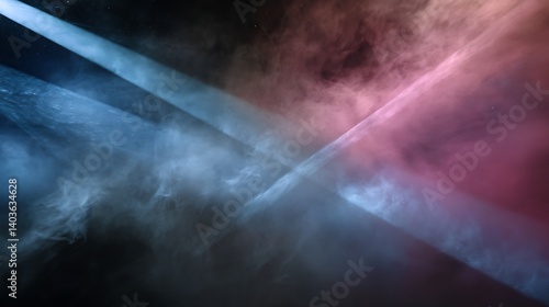 Wallpaper Mural Abstract Lighting with Colorful Beam Effects and Mist Torontodigital.ca