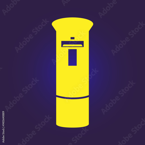 Mail box trendy icon rich abstract vector illustration colorful artwork lovely design