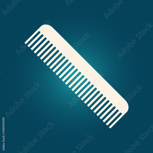 Comb trendy icon regal abstract vector illustration colorful artwork lovely design