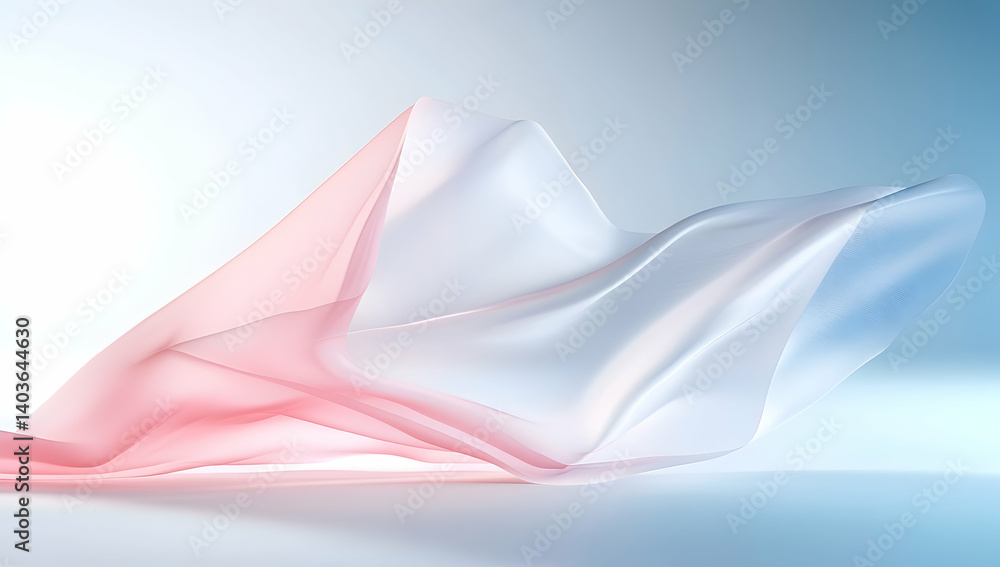 Swirling Pastel Colors with Abstract Heart Design and Smooth Texture in a Modern Style