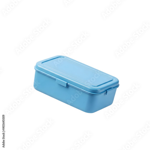 A blue lunch box