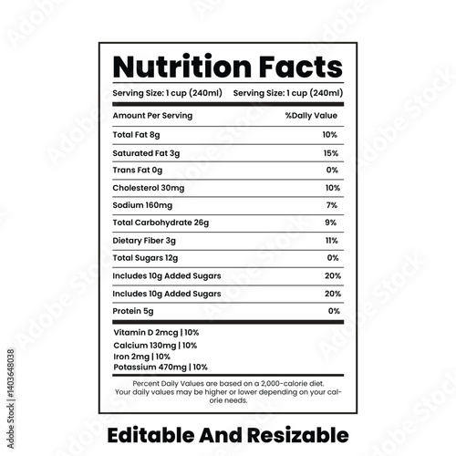 Nutrition Facts, Nutrition fact label, supplement label, Nutrition label, nutrition calculator