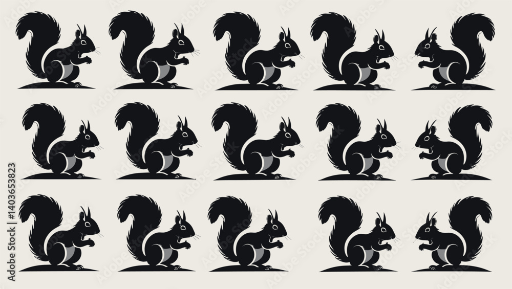 Graphic Squirrel Pattern Seamless Illustration Black And White Cute Animal Wildlife Background Repetitive Design Perfect For Fabric Wrapping Paper And Digital Projects Graphic Squirrel Pattern Seamless Illustration Black And White Cute Animal Wildlife Background Repetitive Design Perfect For Fabric Wrapping Paper And Digital Projects