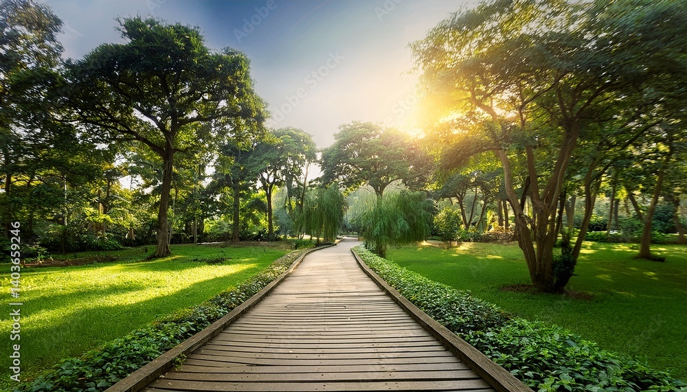 Fototapeta premium walkway in the park