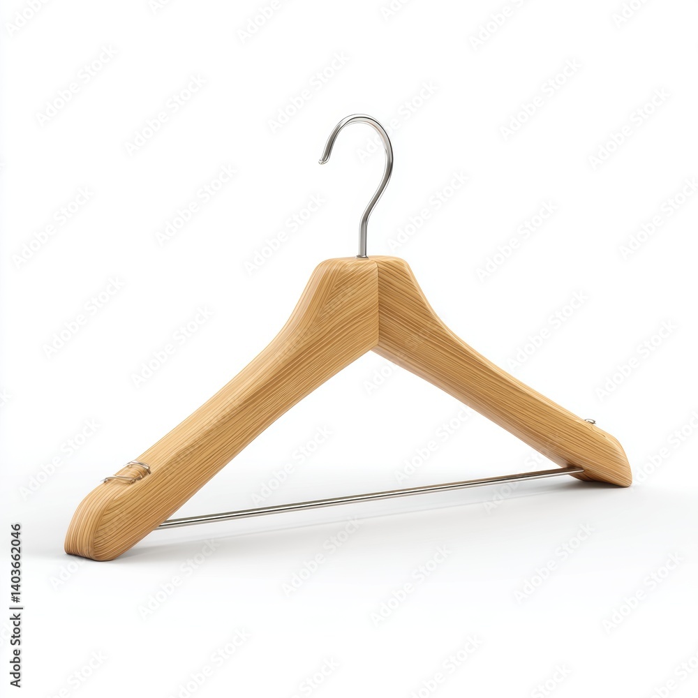 A wooden clothes hanger