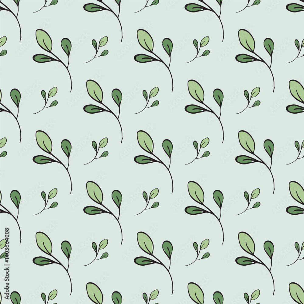 Tropical Leaf Impression Seamless Vector Pattern Design Tropical Leaf Impression Seamless Vector Pattern Design