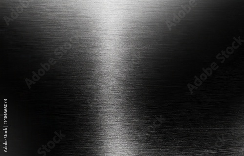 Brushed metal surface texture.  A sleek, dark gray metal panel with subtle light reflections creating a brushed effect.  The surface appears smooth and polished, showcasing a high-quality finish