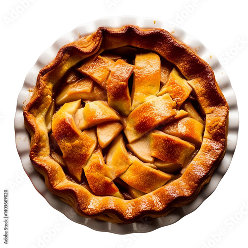 Apple pie isolated on white 