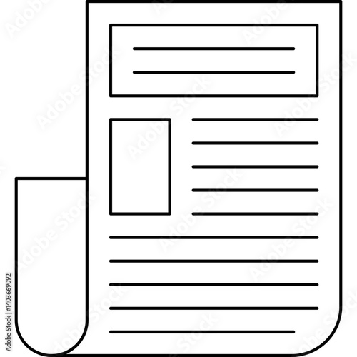 Press Release icon single vector illustration