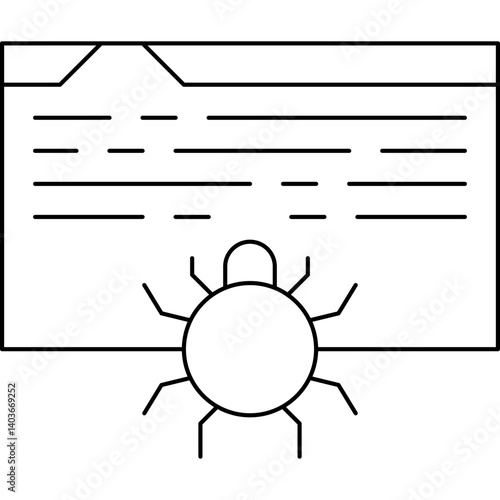 Web Crawler icon single vector illustration