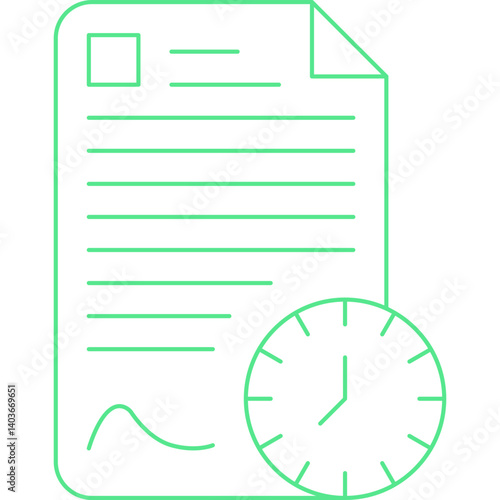 Longterm Contract icon single vector illustration