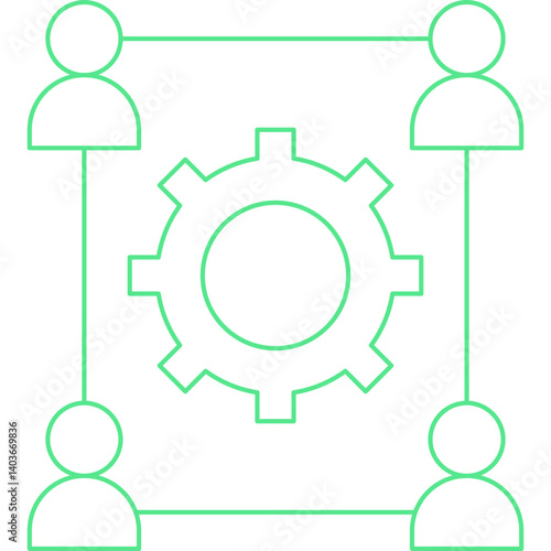Team Support icon single vector illustration