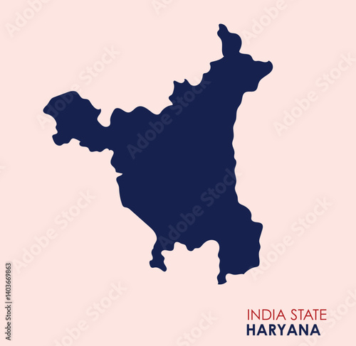 Map of Haryana, Map of Haryana with Indian Map, Haryana state of  India Vector Illustration.
