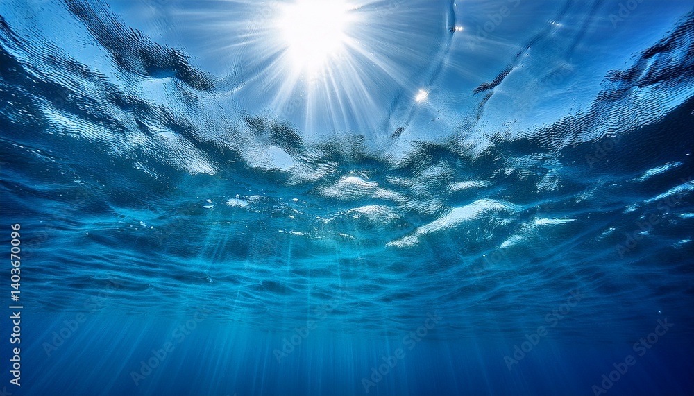 sunlit ocean depths caustics dance seabed gleams blue water s embrace sunlit ocean depths caustics dance seabed gleams blue water s embrace