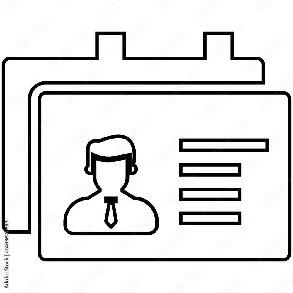 Obraz premium Card, id, identification icon