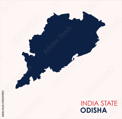 Canvastavla Map of Odisha, Map of Odisha with Indian Map, Odisha state of  India Vector Illustration