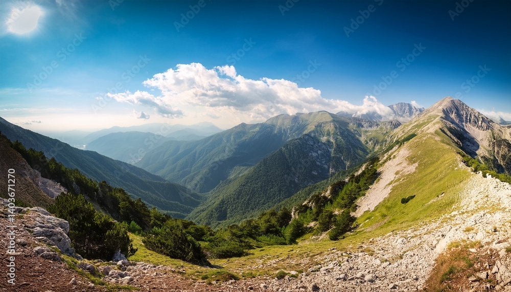 Obraz premium panorama in olympus mountain