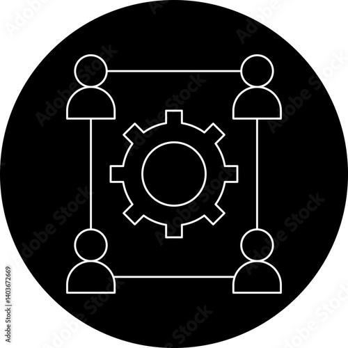 Team Support icon single vector illustration