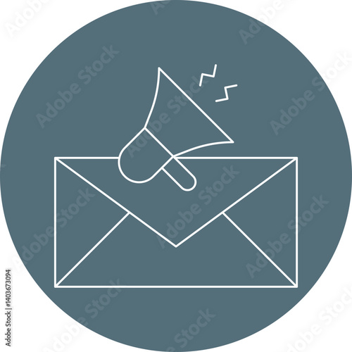 Email Marketing icon single vector illustration