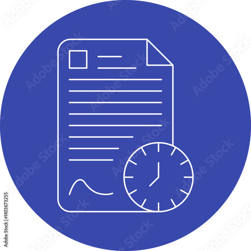 Longterm Contract icon single vector illustration