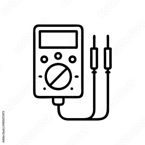 multimeter outline isolated on transparent background 

