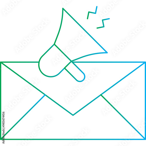 Email Marketing icon single vector illustration