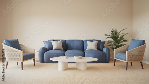 Wallpaper Mural a 3d rendering of a living room interior Torontodigital.ca