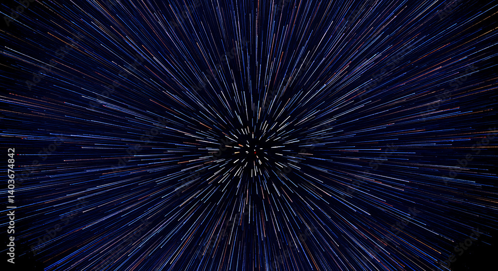 Obraz premium Hyperspace Bloom AI Generated