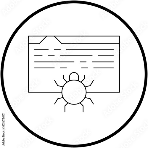 Web Crawler icon single vector illustration