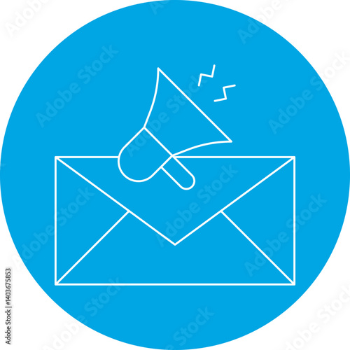 Email Marketing icon single vector illustration