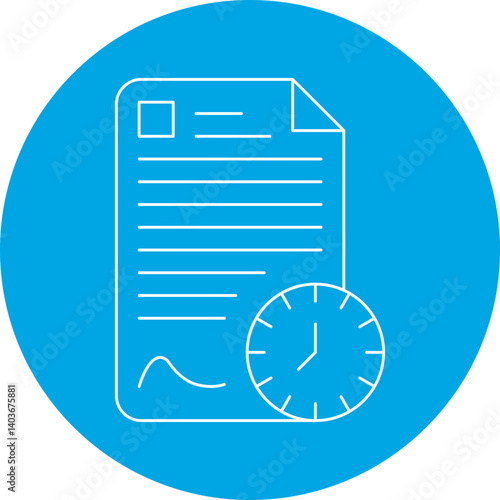 Longterm Contract icon single vector illustration