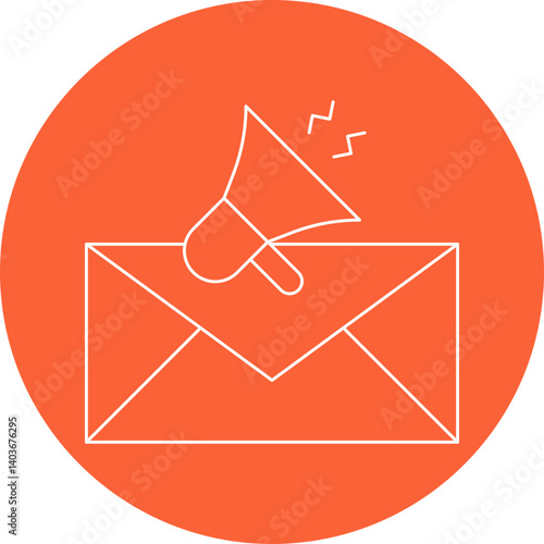 Email Marketing icon single vector illustration