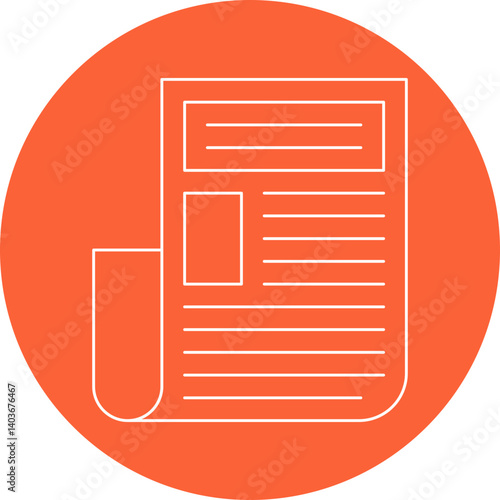 Press Release icon single vector illustration