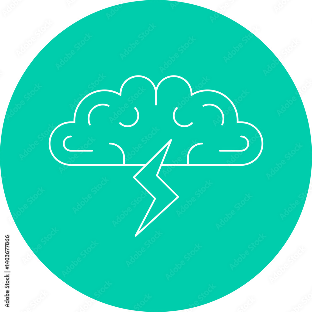 Brainstorming icon single vector illustration Brainstorming icon single vector illustration