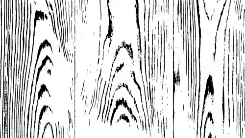 Vector black and white wood texture. Wood texture with beautiful natural patterns white Transparent background.
