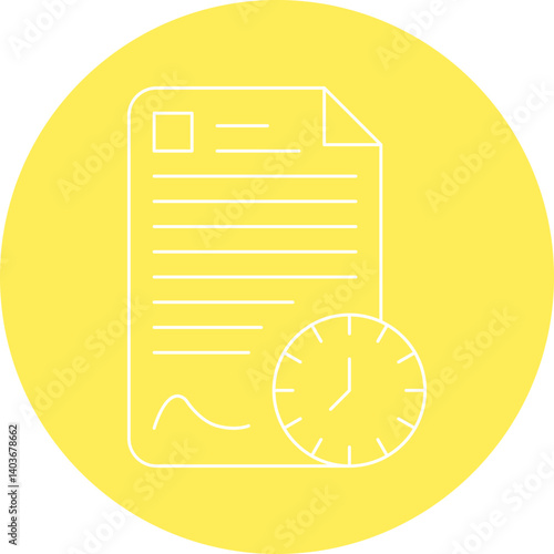 Longterm Contract icon single vector illustration
