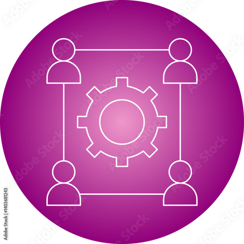 Team Support icon single vector illustration