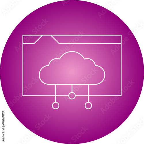 Web Hosting icon single vector illustration