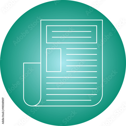 Press Release icon single vector illustration