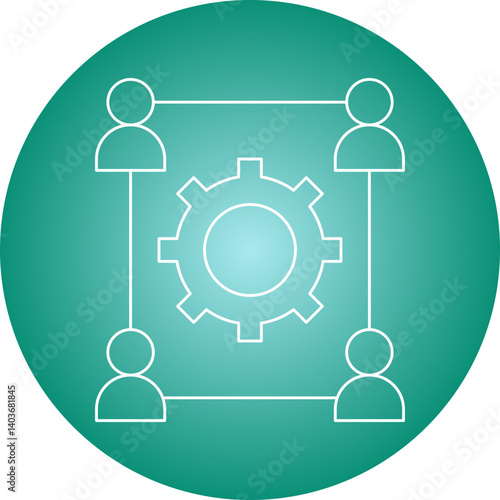 Team Support icon single vector illustration