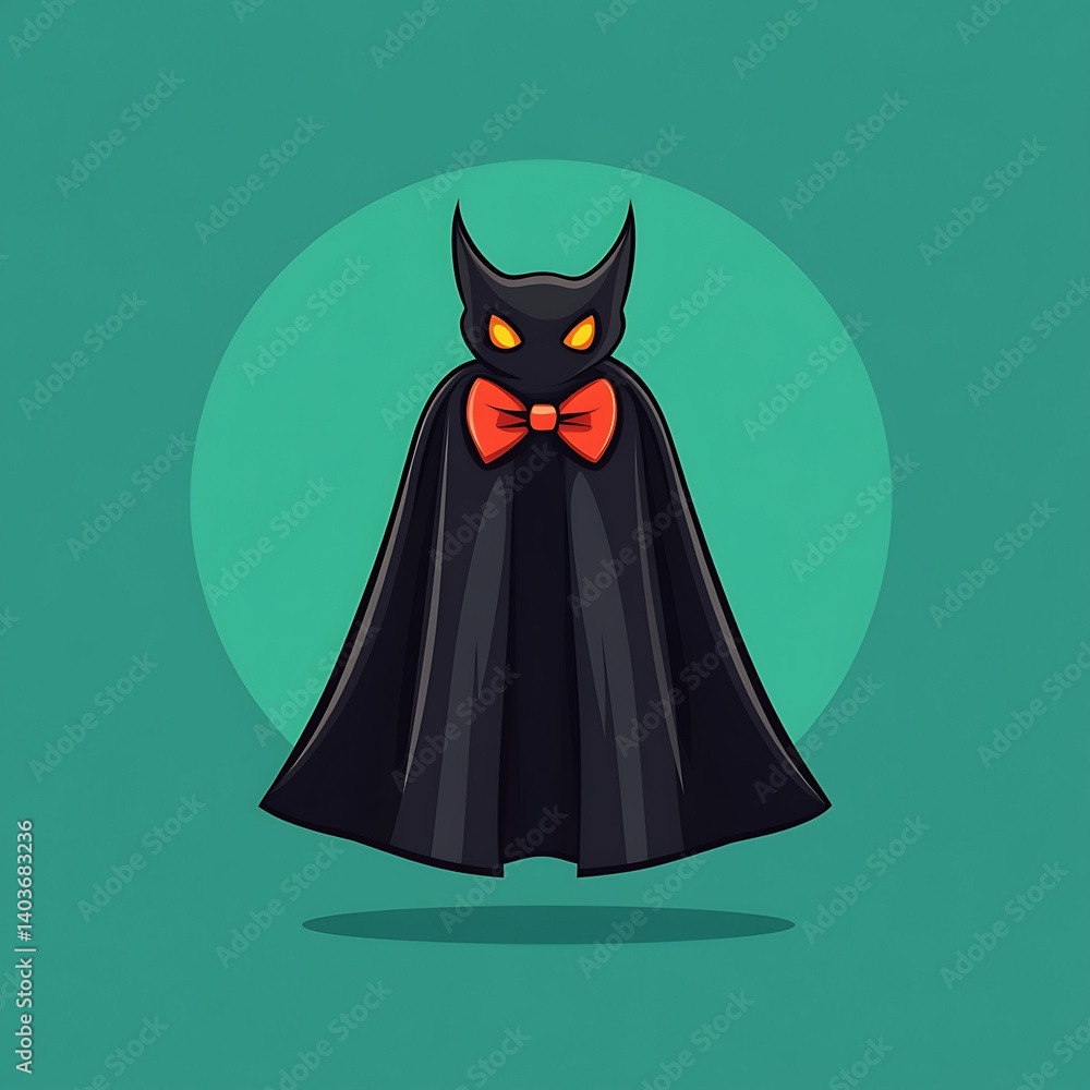 Obraz premium Floating vampire cape with bow tie