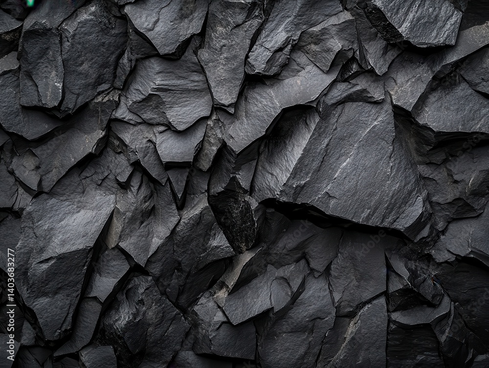 Dark grey stone fragments texture. Intricate, broken pieces of dark grey rock form a dense, rough surface. Close-up view showcases the jagged edges and varied shapes of the fragments. Dark grey stone fragments texture. Intricate, broken pieces of dark grey rock form a dense, rough surface. Close-up view showcases the jagged edges and varied shapes of the fragments.