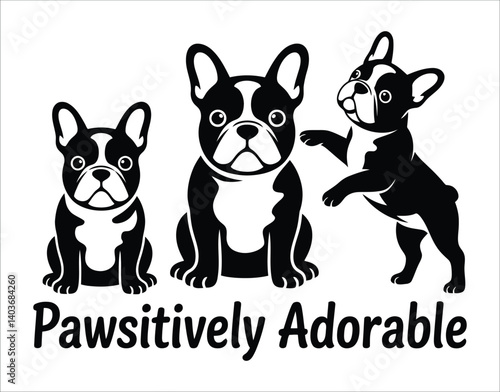 Classic French Bulldog Silhouette Art
