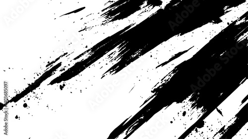 Abstract grunge texture of black paint. A layer for use in design. Vector brush grunge texture Rough Black Scratches splatter grunge distressed white transparent background
