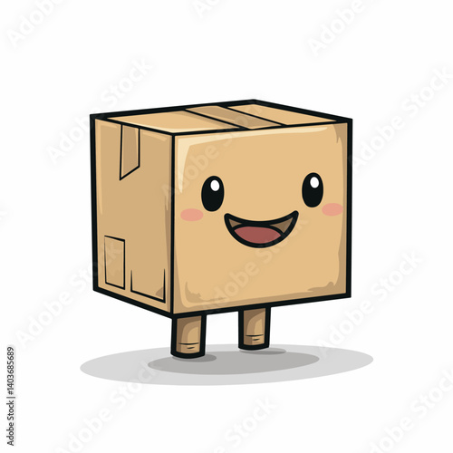 simple cartoon box logo